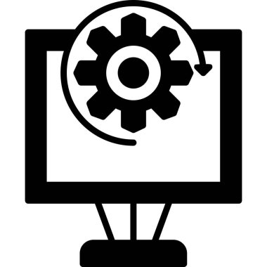 dizüstü bilgisayar simgesi, vektör illüstrasyonu