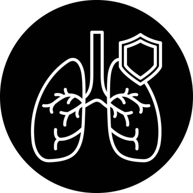 Ciğerler. Web simgesi basit illüstrasyon