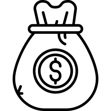 para çantası simgesi taslak biçimi