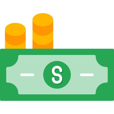 Dolar düz vektör simgesi