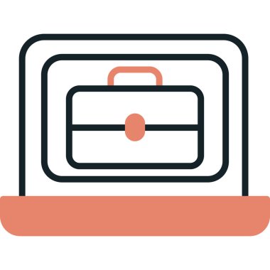 Bir torba simgesinin vektör illüstrasyonu