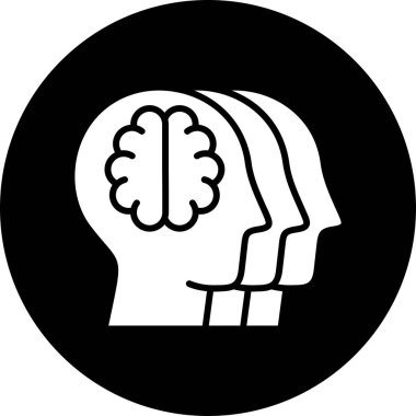 Beyin. Web simgesi basit tasarım