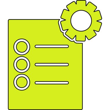 Kalem simgesi, vektör illüstrasyonlu kontrol listesi