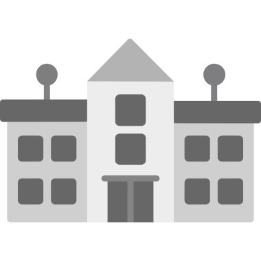 Kolej web simgesi, vektör illüstrasyonu