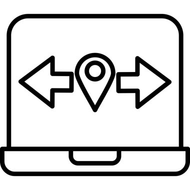 Navigasyon konumu ikon vektör çizimi