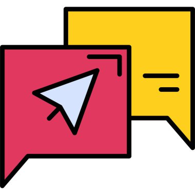 Sohbet simgesi vektör illüstrasyonu