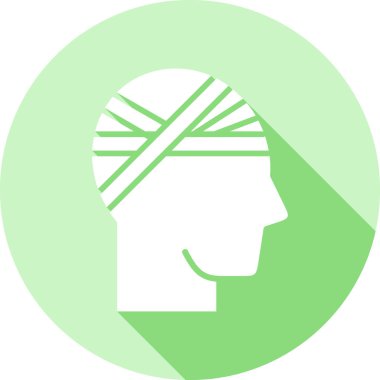 beyin düz vektör simgesi