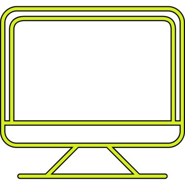 Monitör. Web simgesi basit illüstrasyon