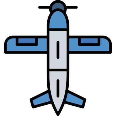 Uçak. Web simgesi basit illüstrasyon