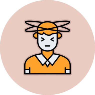 Yüz simgesi olan adam