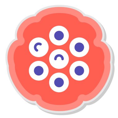 Bir virüs simgesinin vektör illüstrasyonu