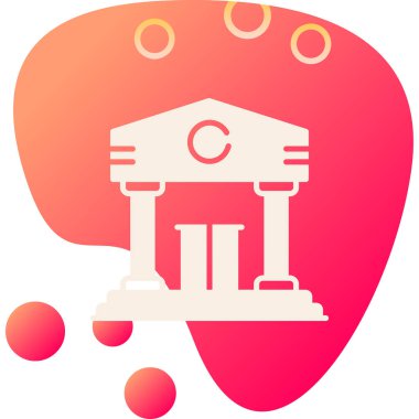 Banka simgesi, vektör illüstrasyonu