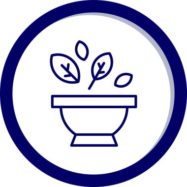 Bitki. Web simgesi basit illüstrasyon