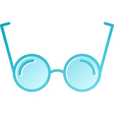 mavi yuvarlak güneş gözlüğü ve çerçeve simgesi