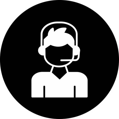 Müşteri hizmetleri simgesinin vektör illüstrasyonu