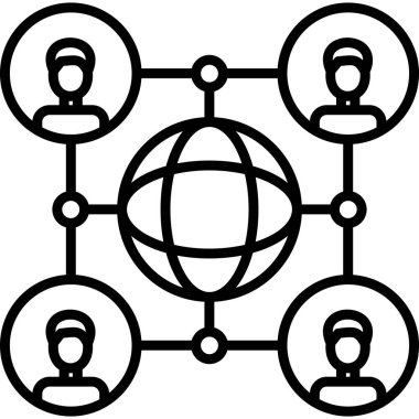 ağ ağ simgesi ana hat biçiminde