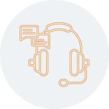 Kulaklık simgesinin vektör illüstrasyonu