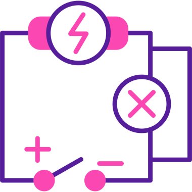 Bir elektrik simgesinin vektör illüstrasyonu