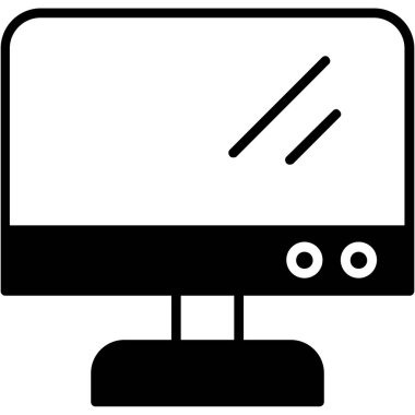 Monitör. Web simgesi basit illüstrasyon