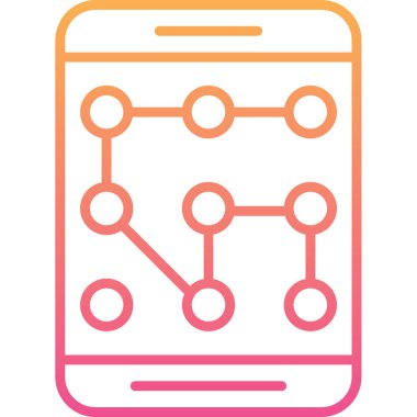 mobil web simgesi basit illüstrasyon tasarımı