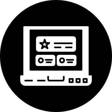 dizüstü bilgisayar web simgesi basit tasarım