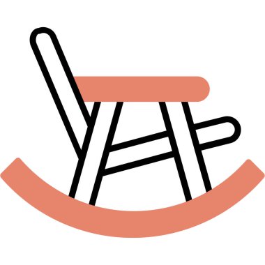 Salıncaklı bir sandalyenin vektör çizimi