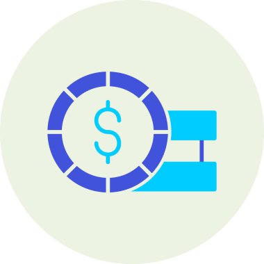 Dolar simgesi vektör illüstrasyonu