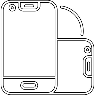 boş etiket simgesine sahip akıllı telefon, vektör illüstrasyon tasarımı