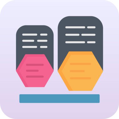 veri analiz web simgesi basit illüstrasyon