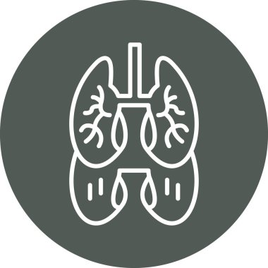 Ciğerler. Web simgesi basit tasarım