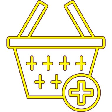 Alışveriş arabası ikon vektör illüstrasyonu