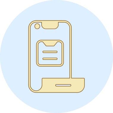 Cep telefonu simgesinin vektör illüstrasyonu