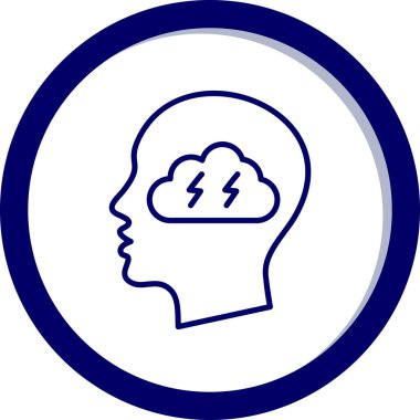 Beyin fırtınası simgesi vektör çizimi