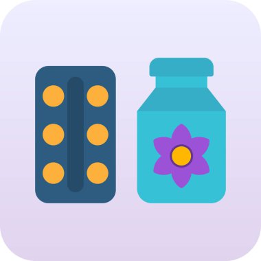 ilaç ve sağlık yassı simgesi.