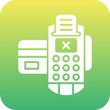 POS terminal simgesi, basit tarzı