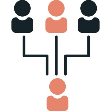 İş takım düz simgesi