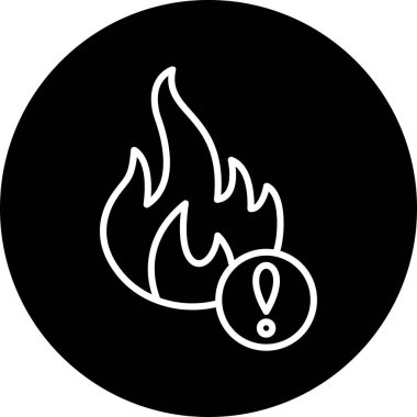 Ateş simgesinin vektör illüstrasyonu