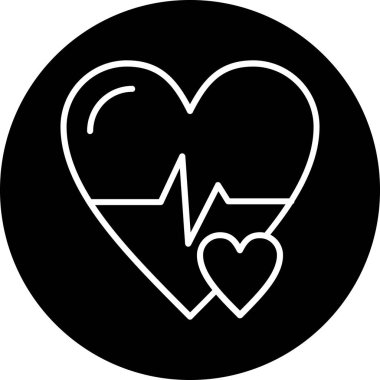 Kalp. Web simgesi basit illüstrasyon