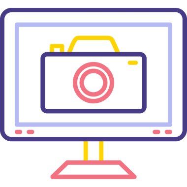 Bilgisayar. Web simgesi basit illüstrasyon