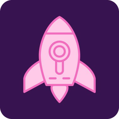 roket ikonu vektör illüstrasyonu