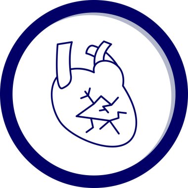 Kalp. Web simgesi basit tasarım