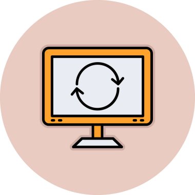 Dizüstü bilgisayar simgesi vektör çizimi