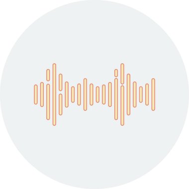 ses dalgaları simgesinin vektör illüstrasyonu