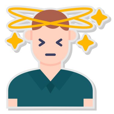 yüz ifadesi olan düz renk simgesi