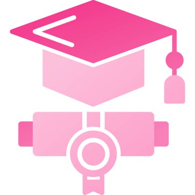 lisansüstü eğitim web simgesi basit illüstrasyon