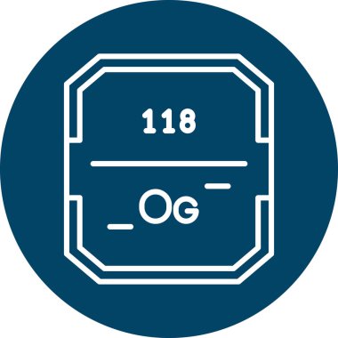 Benzersiz kimyasal element vektör simgesi