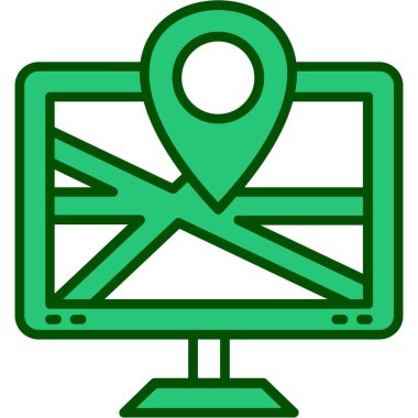 gps konum simgesi vektör çizimi