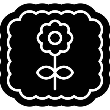 çiçek simgesi vektör illüstrasyonu