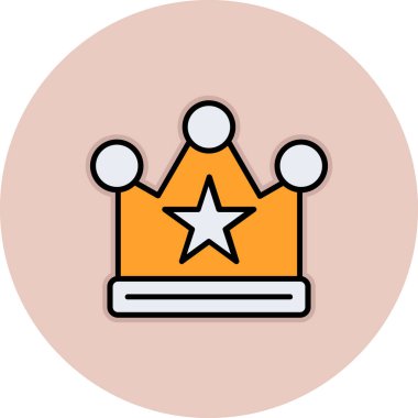 Taç. Web simgesi basit illüstrasyon