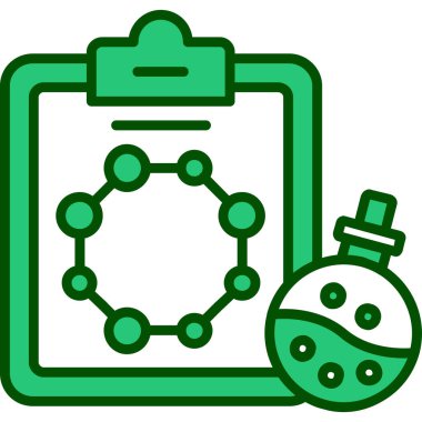 Bir molekülün yeşil topunun vektör çizimi